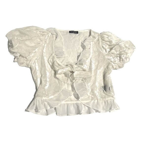 Serpenti Apparel The Rosie Blouse in Ivory - Picture 1 of 5